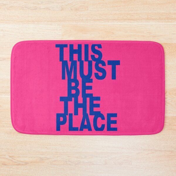 Item preview, MUST BE THE PLACE - pink and blue designed and sold by Julia Santos.