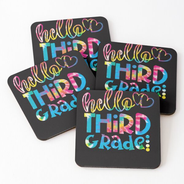 Item preview, hello 3rd grade third grade teacher tie dye back to school designed and sold by Aimyashoppy.