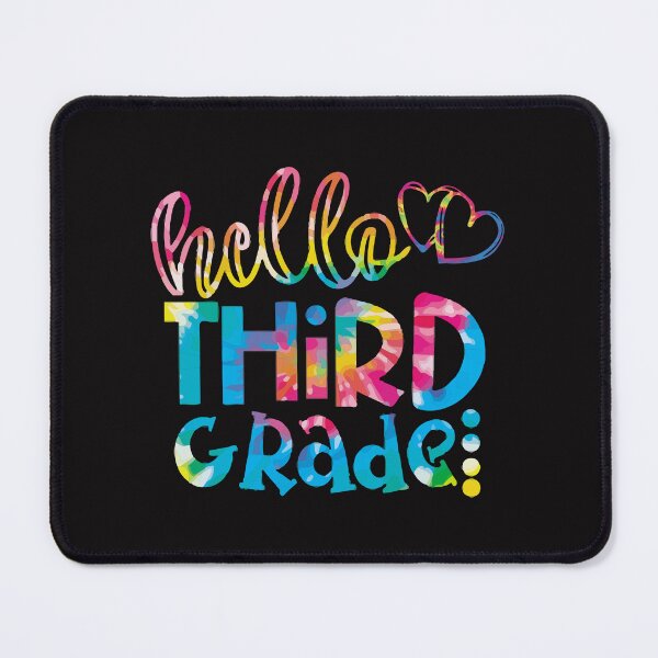 Item preview, hello 3rd grade third grade teacher tie dye back to school designed and sold by Aimyashoppy.