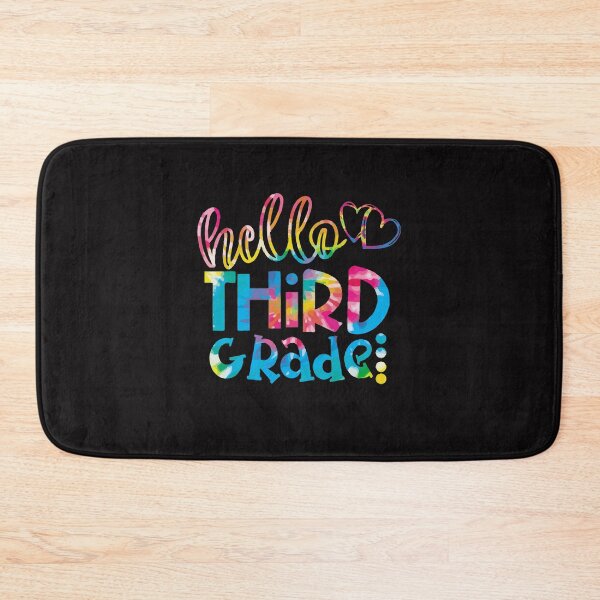 Item preview, hello 3rd grade third grade teacher tie dye back to school designed and sold by Aimyashoppy.