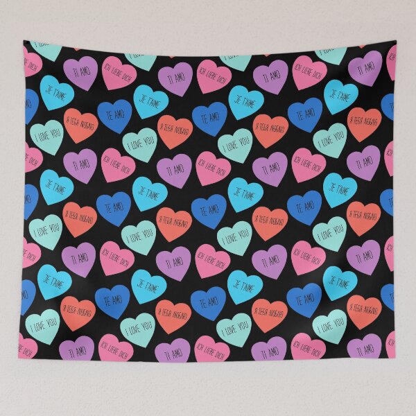 Item preview, Cute love hearts pattern, I love you, ti amo, je taime, te amo, ich liebe dich designed and sold by Orianah.