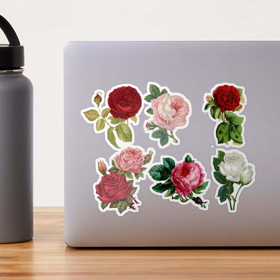 Sticker fleurs roses - TenStickers