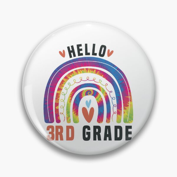 Item preview, Hello 3rd Grade teachers rainbow tie dye back to school cool  designed and sold by Aimyashoppy.