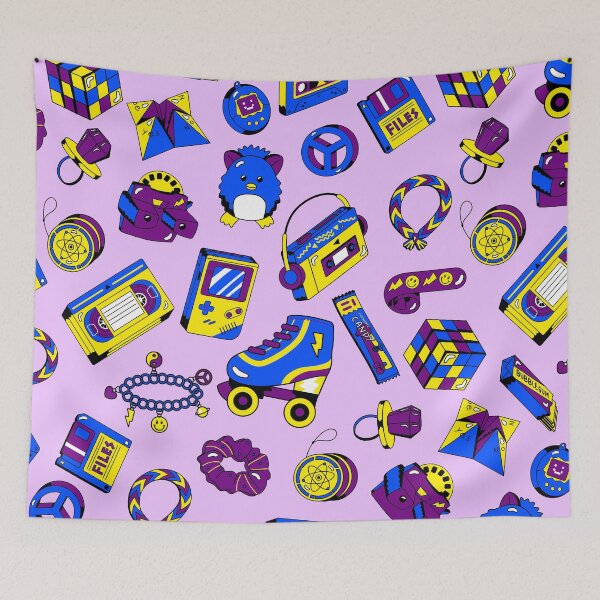 Item preview, Retro 80s and 90s pattern, nostalgia for times gone by designed and sold by Orianah.