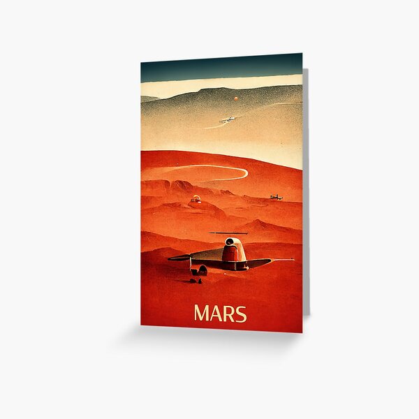 Artikel-Vorschau von Retro Vintage Mars-Reise, designt und verkauft von Retro Travel Design.