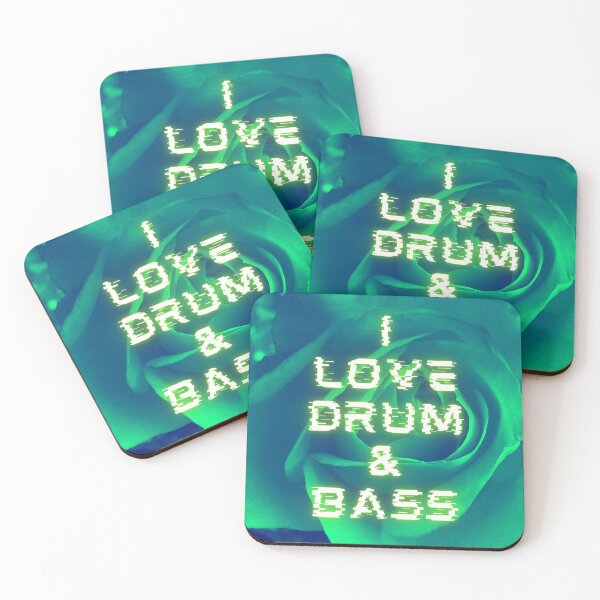 Item preview, I love Drum & Bass green Rose. designed and sold by Bumpulous.