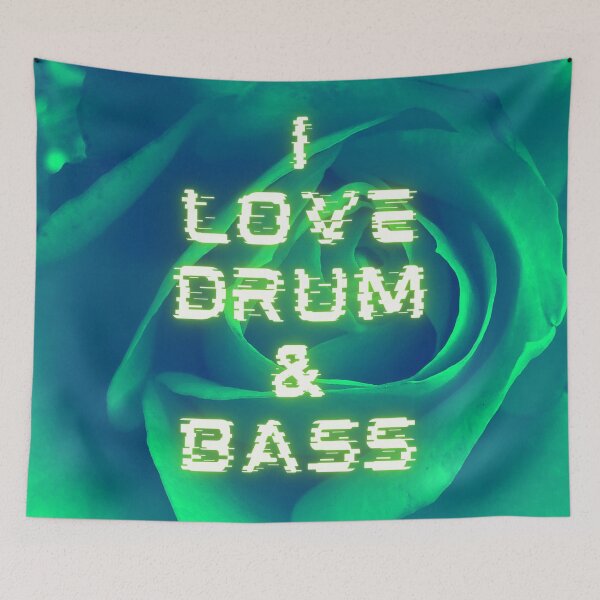 Item preview, I love Drum & Bass green Rose. designed and sold by Bumpulous.