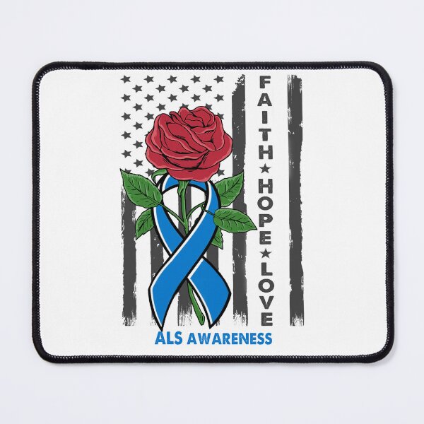 Item preview, Faith Hope Love ALS Awareness Amarican Flag designed and sold by Kohend.