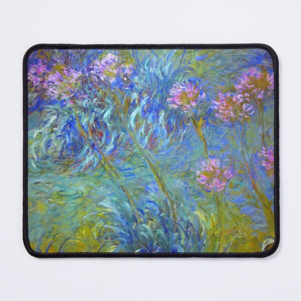 Item preview, Agapanthus Claude Monet Pink Flowers Print designed and sold by Vicky Brago-Mitchell®.