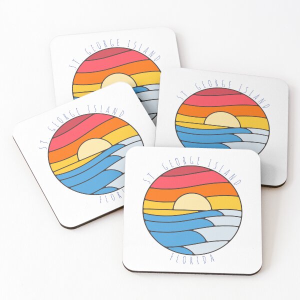 Item preview, St. George Island Florida Retro Sunset designed and sold by earth-sky-and-i.