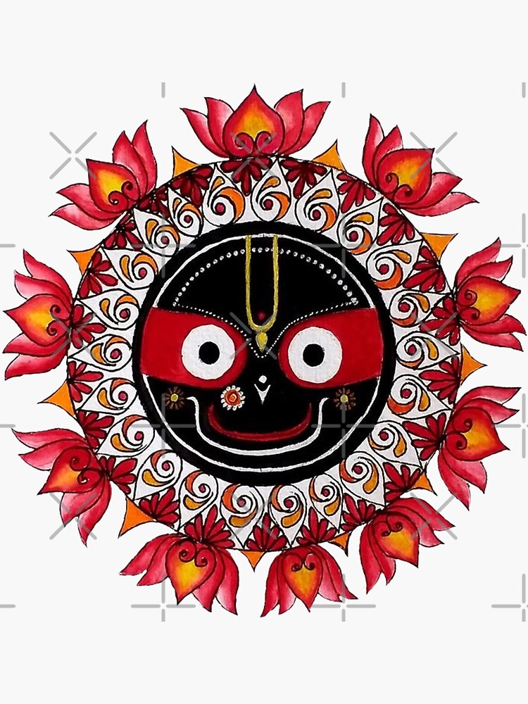 "Jagannath jai Jagannath lord Jagannath lord of universe " Sticker for