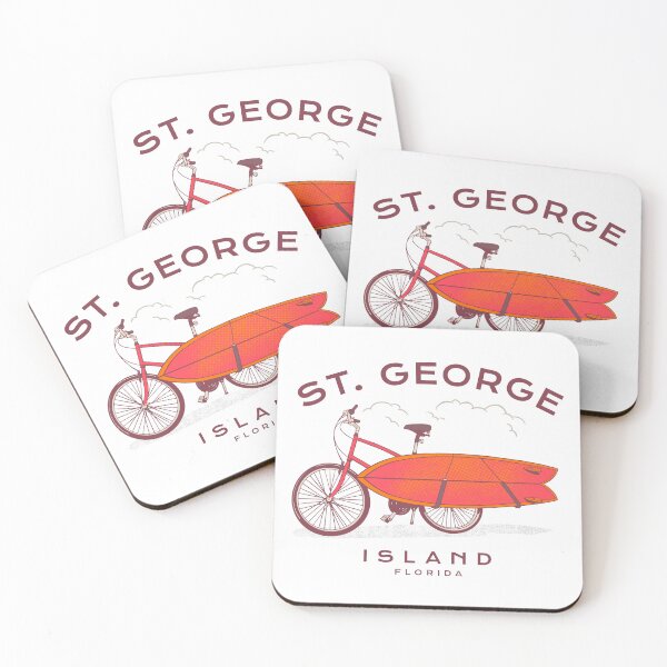 Item preview, St. George Island Florida Retro Surfer designed and sold by earth-sky-and-i.