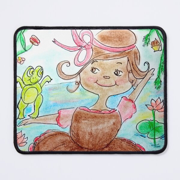 Item preview, Chocolate and raspberry macaron and Petit Jeté frog designed and sold by MoramonttiArt.