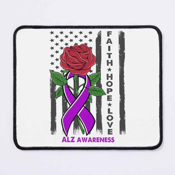 Item preview, Faith Hope Love ALZ Awareness Amarican Flag designed and sold by Kohend.