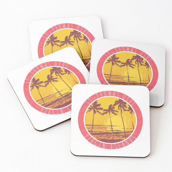 Item preview, St. Thomas USVI Retro Vintage Surfer Sunset designed and sold by earth-sky-and-i.