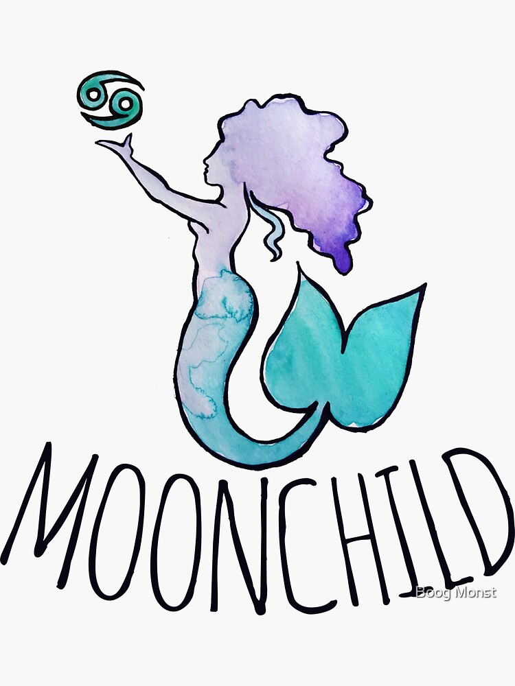Moonchild Cancer Astrology Mermaid by Boogiemonst