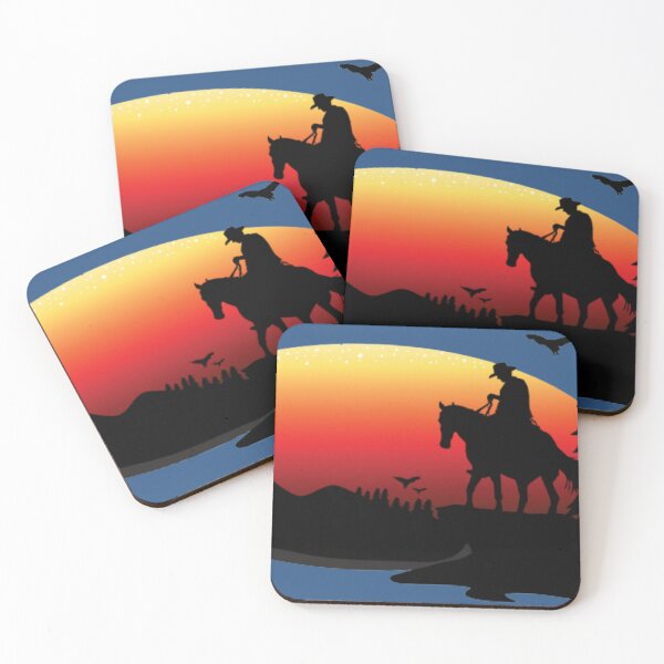 Item preview, The cowboy watches the sunset. designed and sold by Karine Dupras.