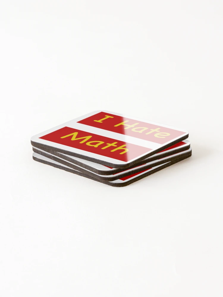 Thumbnail 4 of 5, Coasters (Set of 4), I hate math designed and sold by Rachel the Artist .