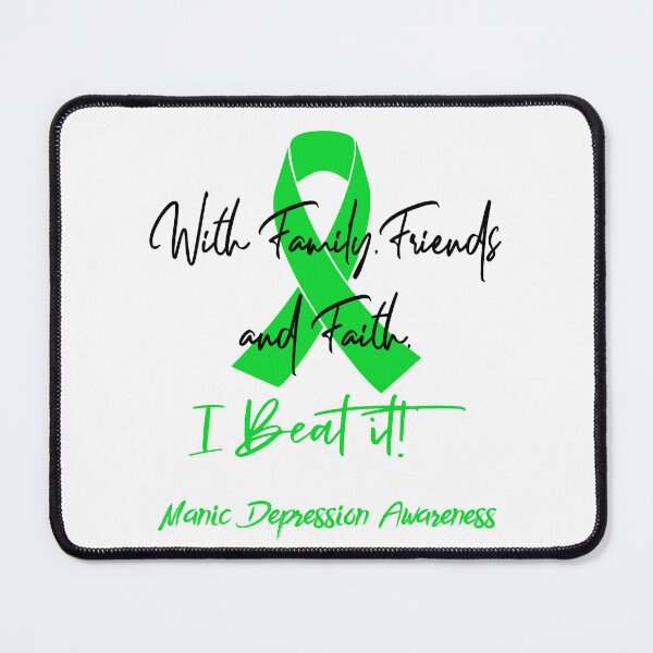 Item preview, Manic Depression Warrior - With Family, Friends, and Faith - I BEAT IT! designed and sold by Robbsyn.