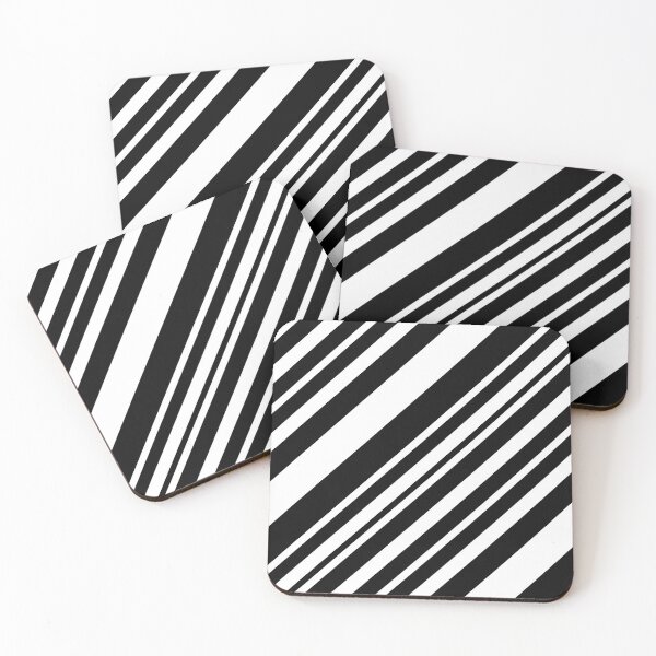 Item preview, Black And White Diagonal Striped designed and sold by OutcastBrain.