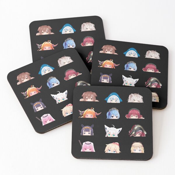 Item preview, HoloMyth Mascots pack - Hololive ,Top peeker sticker set Vtuber peeking pack - Holomyth hololive,Cut designed and sold by SNArtAnimeShops.