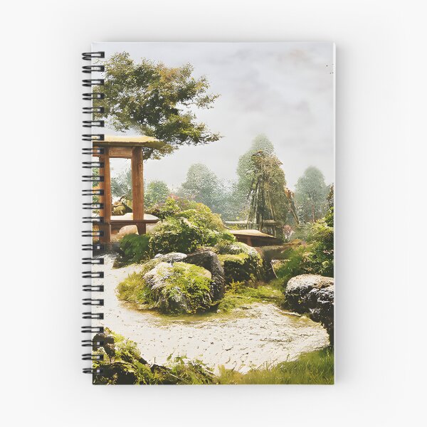 Item preview, Ghost visiting a traditional Japanese garden  designed and sold by fizzribbit.