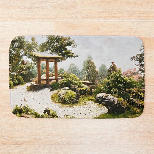 Item preview, Ghost visiting a traditional Japanese garden  designed and sold by fizzribbit.