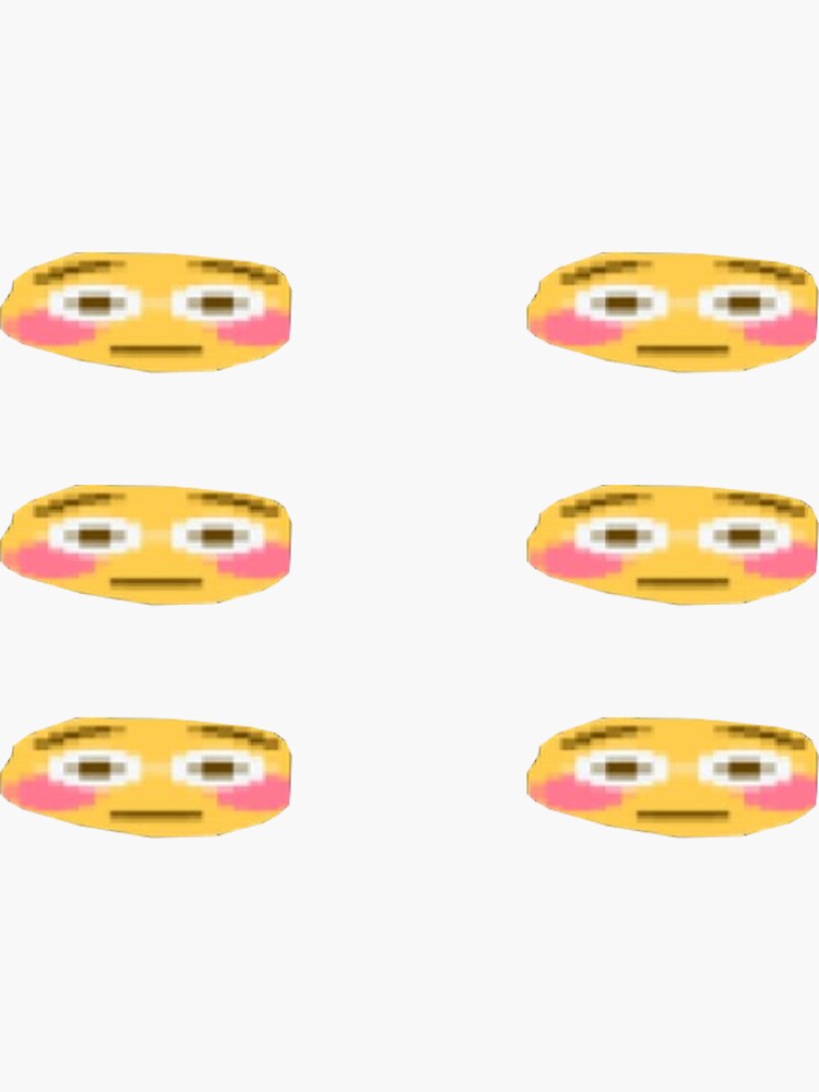 "Deflated Flushed Blushing Emote Pack" Sticker for Sale by