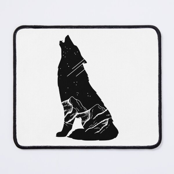 Item preview, Wolf with Night Sky and Mountains designed and sold by whyNautDesigns.