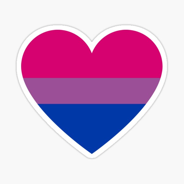 Bisexual Pride Flag Heart Sticker For Sale By Doubledreamer Redbubble