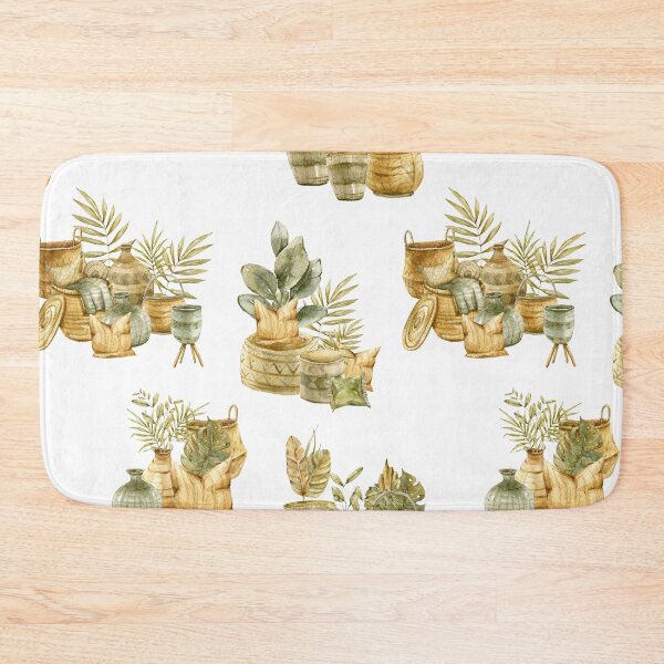 Item preview, Watercolor hand painted floral tropical boho digital painting, repeat pattern designed and sold by tiana-geo.