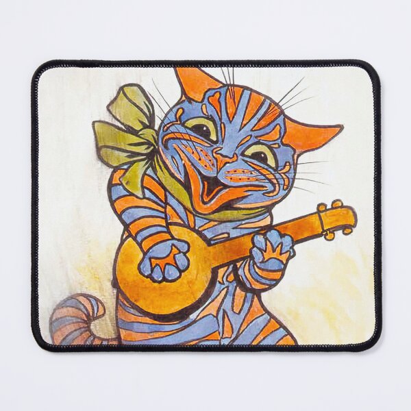 Item preview, HD LOUIS WAIN - Cat With Lute Cats Art  designed and sold by Go Logo Designs.