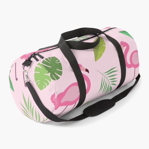 Item preview, Cute Pink Flamingo pattern with green tropical leaves  designed and sold by Yasminepatterns .