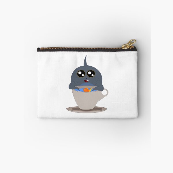 Item preview, Kawaii Shark With Snaggletooth and Goldfish In Coffee Cup designed and sold by CreativeCranium.