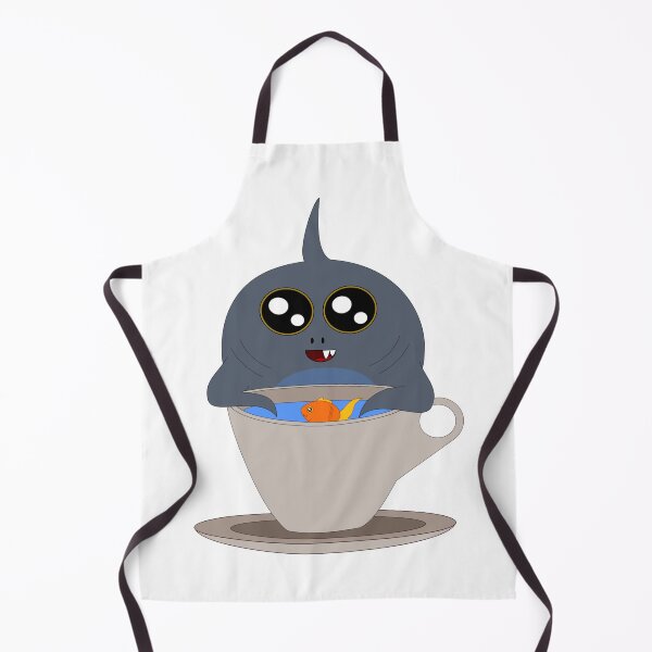 Item preview, Kawaii Shark With Snaggletooth and Goldfish In Coffee Cup designed and sold by CreativeCranium.