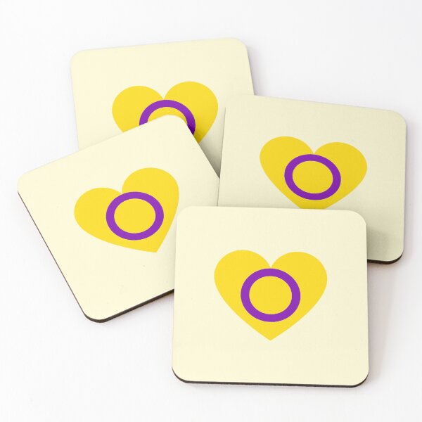Item preview, Intersex Pride Flag Heart  designed and sold by doubledreamer.