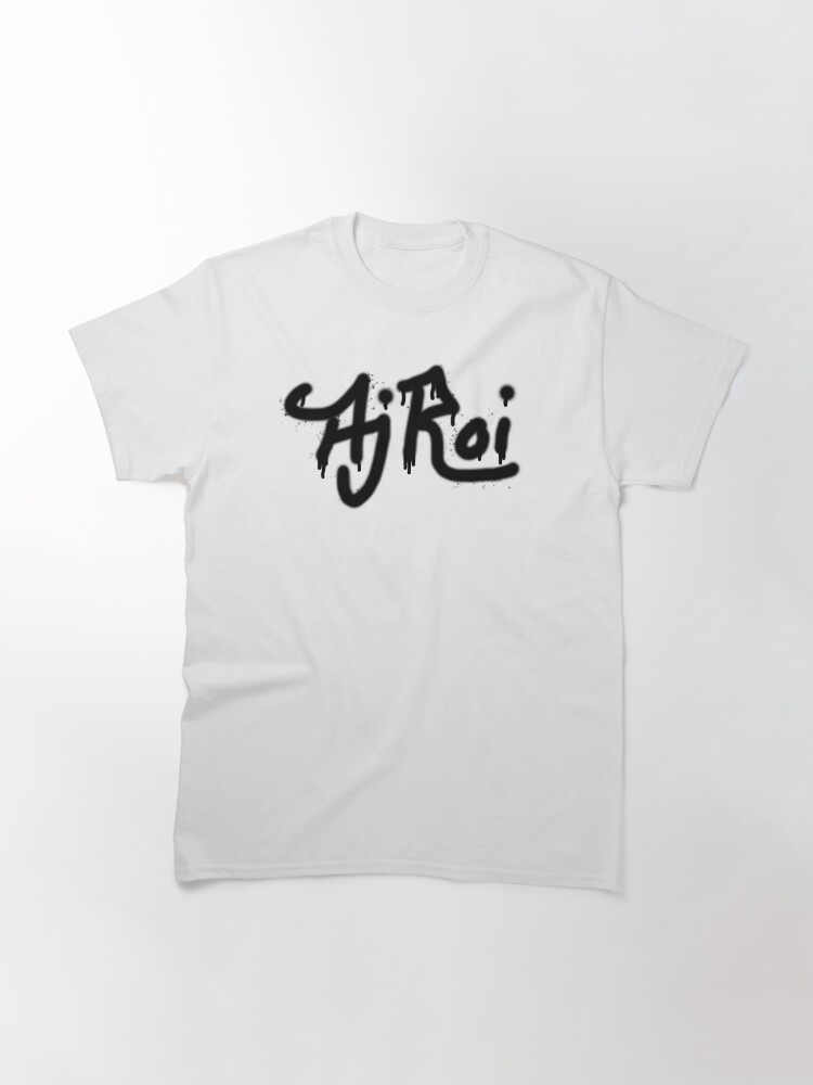 Thumbnail 3 of 7, Classic T-Shirt, Aj Roi spray can dripping tag (black) designed and sold by AjRoi.
