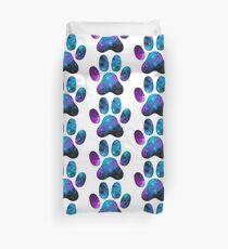 Galactic Paw Print Duvet Cover