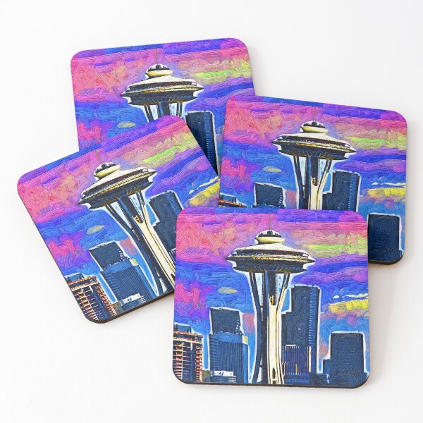 Item preview, Space Needle Colorful Sky designed and sold by KirtTisdale.