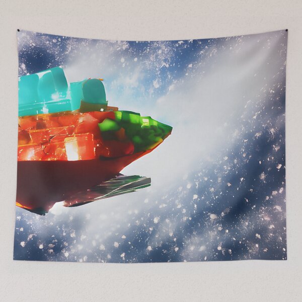 Item preview, Frozem rock candy ship in space designed and sold by fizzribbit.