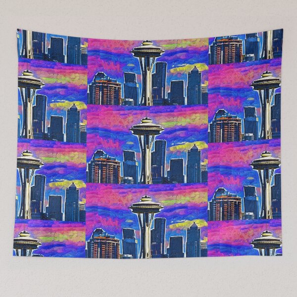 Item preview, Space Needle Colorful Sky designed and sold by KirtTisdale.