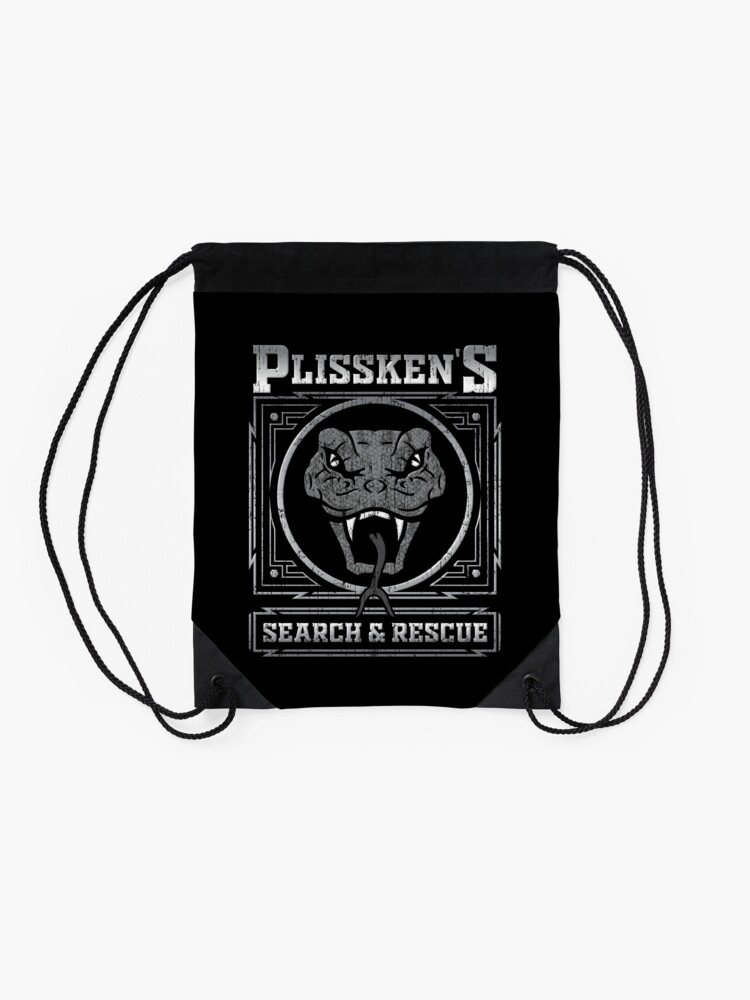 Drawstring Bag, Plissken's Search & Rescue designed and sold by dustbrain