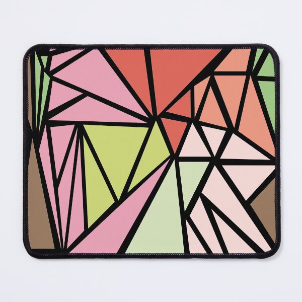 Item preview, Abstract pattern of triangles - color pattern of ice cream tints with black background and outline designed and sold by NS-Design-Shop.
