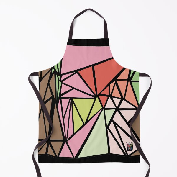 Item preview, Abstract pattern of triangles - color pattern of ice cream tints with black background and outline designed and sold by NS-Design-Shop.
