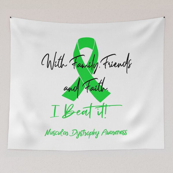 Item preview, Muscular Dystrophy Warrior - With Family, Friends, and Faith - I BEAT IT! designed and sold by Robbsyn.