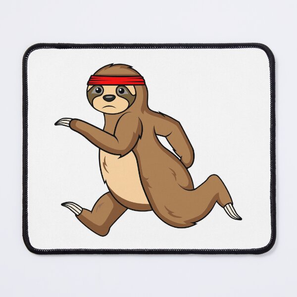 Item preview, Kawaii Jogging Sloth With Red Sweatband On Head designed and sold by CreativeCranium.