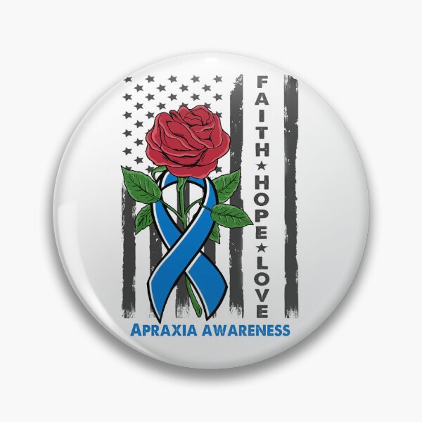 Item preview, Faith Hope Love Apraxia Awareness Amarican Flag designed and sold by Kohend.