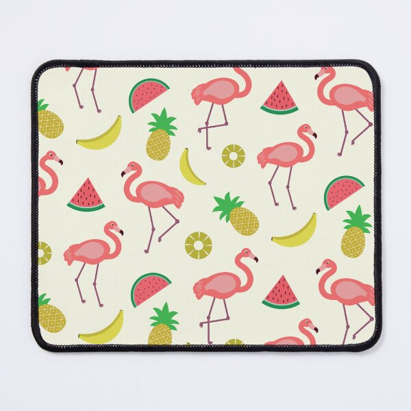 Item preview, Cute  red Flamingo bird pattern with pineapple, watermelon and banana designed and sold by Yasminepatterns .