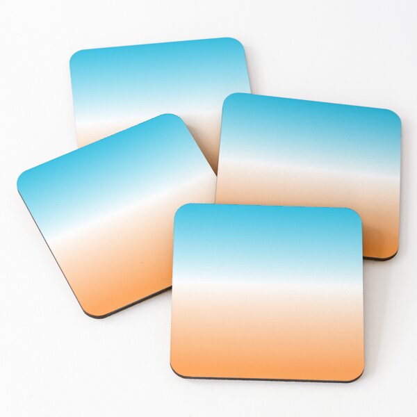 Item preview, Blue White and Orange Ombre Gradient designed and sold by Arianna Khalil.