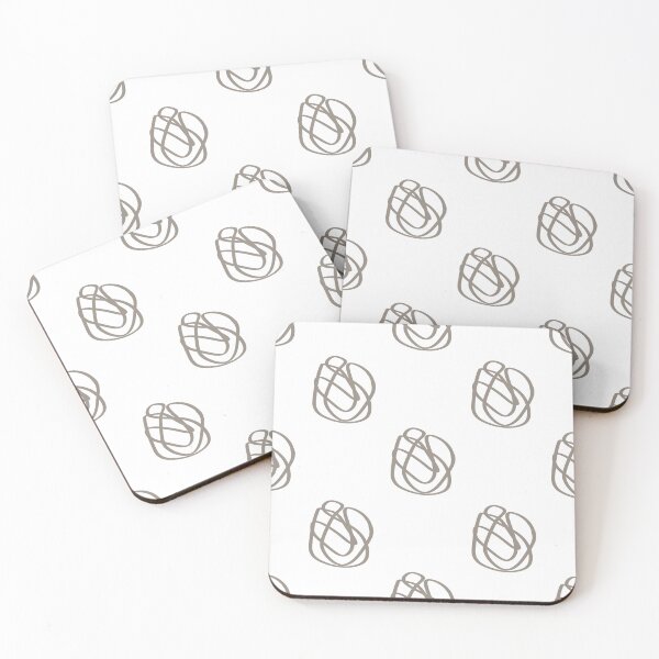 Item preview, Abstract Lotus Pose Taupe On White designed and sold by ArtFabric.